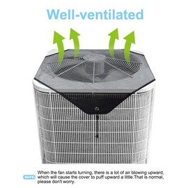 Air Conditioner Cover for Outside Units,36" x 36" Central AC Covers , Top Universal Mesh Cover Defender for All Seasons - Colour: 28" x 28"