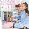 Refrigerator Toy Fridge with Ice Dispenser, Kids Pretend Play Kitchen