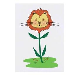 'Lion Head Flower' Temporary Tattoo - Water Resistant, Skin-Safe, Non-Toxic Transfer (TO00083751)