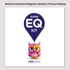 FeelWise Super EQ Kit - For Building Emotional Intelligence - Thirteen 12" Round 2-sided Emotion Wheels w/ Storage Envelope & Instructions - Emotion Learning Games for Kids, Parents, Professionals, Teachers, School Counselor - Screen-Free Activities