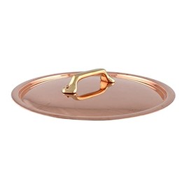 Mauviel M'250 B 2.5mm Polished Copper & Stainless Steel Lid With Brass Handles, 5.5-in, Made in France