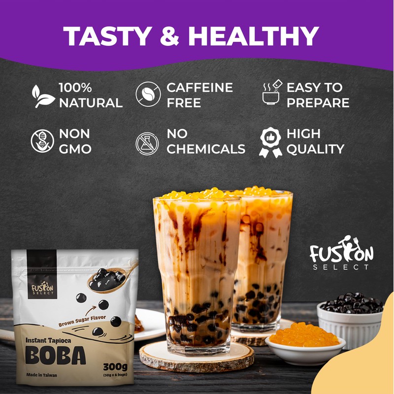 Fusion Select 12 Instant Boba - No-Cook Instant Tapioca Pearls