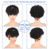 Aisaide Headband Wrap Wigs for Black Women,Synthetic Short Afro Kinky