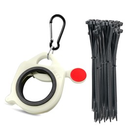DMTT 1 Pc Zip Ties Organizer Holder with 100 Pcs of 8 inch Black Cable Ties 50 Pounds Tensile Strength Heavy Duty.
