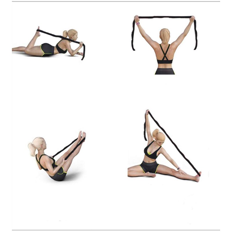 Stretch Strap With Multi Loops Yoga Exercise Trainer Bands latin