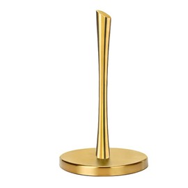 Paper Towel Holder countertop, Free-Standing Kitchen roll Holder for Kitchen Bathroom, Gold Paper Towel Holder Stand Dispenser with Stainless Base Fits Standard (Gold)…