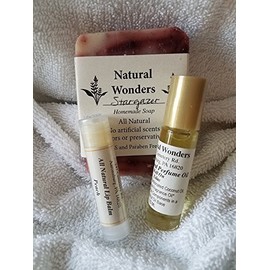 Natural Wonders Amish Made Gift Set of Soap, Perfume & Lip Balm
