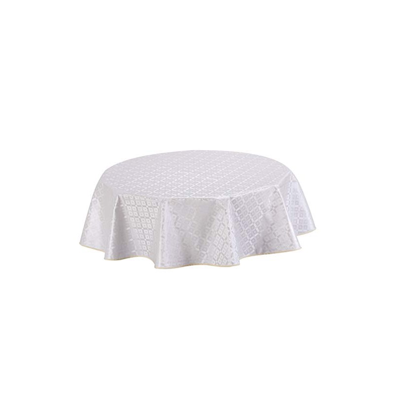 Home Direct Round Embossed Oilcloth PVC Wipe Clean Tablecloth Table