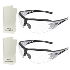HTS HUNTERSKY E9532 Super Flexible Lightweight Anti Fog Wrap-Around U6 Clear Shooting Safety Glasses with ANSI Z87.1 Scratch Resist