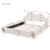 DNYN Queen Size Modern Upholstered Platform Bed with Pocket for