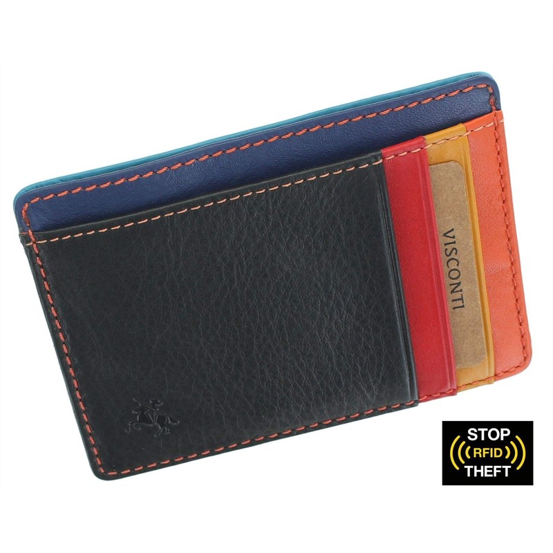 VISCONTI Slim Collection Stealth Leather Card Holder RFID Blocking VSL58