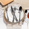 Fivent Floral Damask Rose Black Cutlery Set - 20 pcs