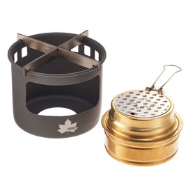 LOGOS 83010022 Alcohol Burner & Sorocamado Set, Black, Approx. Diameter 3.9 x Height 3.1 inches (10 cm) x Height 3.1 inches (8 cm)