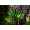 Evergreen Garden Beautiful Solar Hummingbird Wind Spinner Garden Stake -