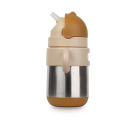 Meroware Insulated Thermos Bottle, Meloware, Baby Water Bottle, Meloware, Thermos Flask, Stainless Steel Straw, For Toddlers, Boys, Girls, 9.1 fl oz (270 ml), Heat Retention, MATT matt, Beige, Baby Shower