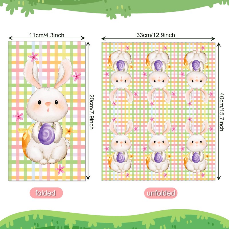 Horaldaily 40 Pcs Easter Disposable Paper Decorative Guest Napkins,Spring Bunnies