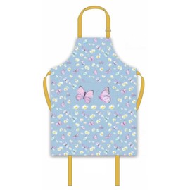 SiXsigma Sports Cooking Chefs Apron's With Double Oven Gloves - Quick Dry Kitchen Cotton Aprons For Cooking, Baking & BBQ Grill - Perfect Mothers Day Gifts (Butterfly Apron & Double Oven Gloves Set)