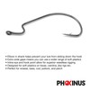 Phoxinus EWG Offset Worm Hooks - Weedless Fishing Hooks -