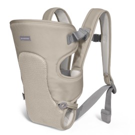 KikkaBoo MYRA Baby Carrier Backpack, Ergonomic, Width & Adjustable Straps, Hands-Free, 3 Carrying Positions, Up to 9 kg, Lightweight, Breathable Mesh, Beige
