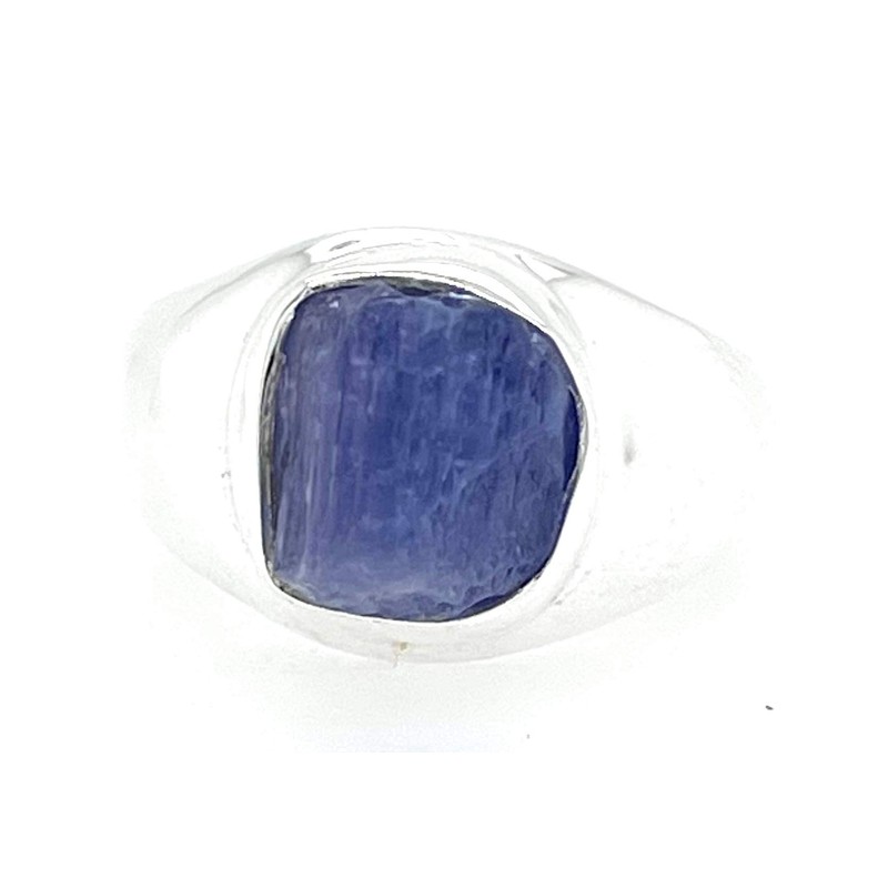 Natural Cluster Tanzanite 925 Solid Sterling Silver Men's Ring Size