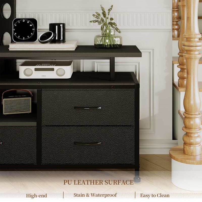 DrawXynth TV Stand with Mount for 32-75 Inch TVs, 47-inch