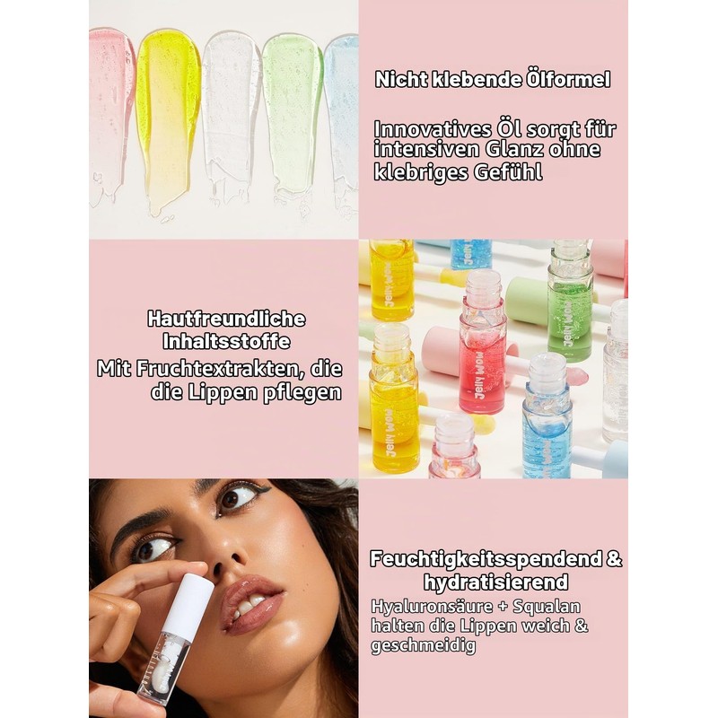 SHEGLAM Jelly Wow Hydrating Non-Sticky Lip Oil Moisturising and Plumping