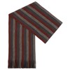 LOVARZI Mens Scarf Orange Rust Striped Winter Scarfs for Men