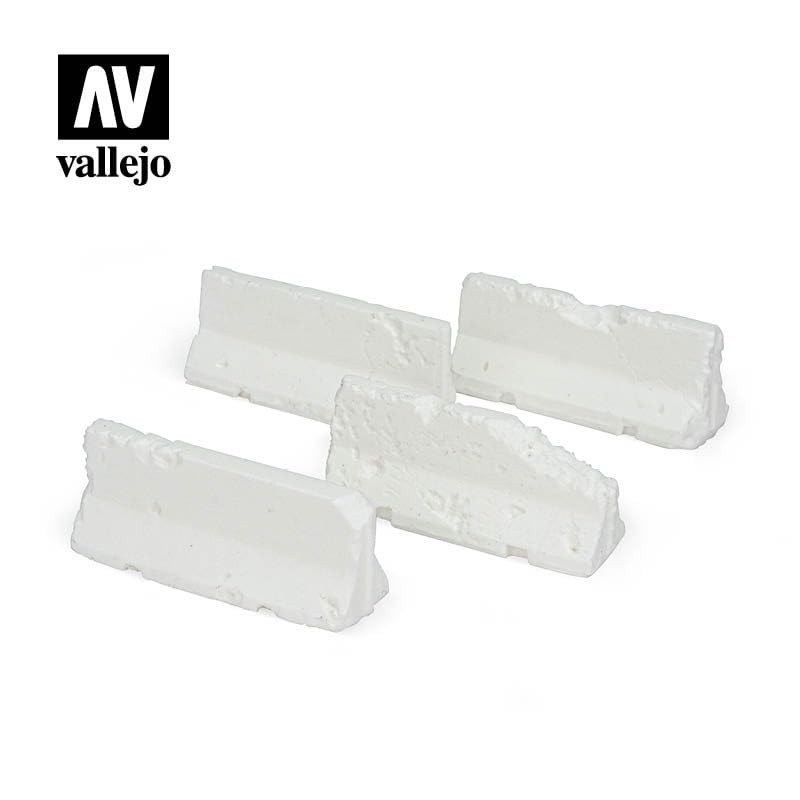 Vallejo 705215 SC215 12785 Damaged Modern Concrete Barriers, Set of