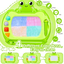 Magnetic Drawing Board Toddler Erasable Doodle Writing Board for Kids Age 2 3 4 5 Year Old Travel Toy on Plane Activities Baby Sensory Toys for 1-3 Year Old Boys Girls Birthday Present Gifts Age 1 2 3