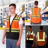 ProtectX 6 Pockets High Visibility Safety Vest for Men Women