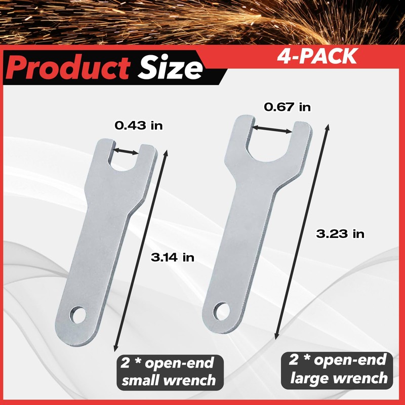 4-PACK 301-69A & 301-69B Pneumatic Die Grinder Wrench Tool Set,