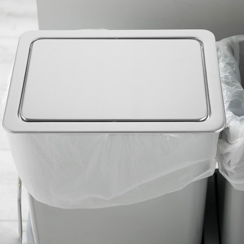 Kichvoe Stainless Steel Trash can Lid Replacement for Kitchen Countertop