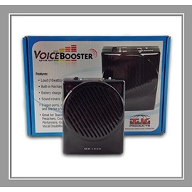 VoiceBooster Voice Amplifier 10watts Black MR1506 by TK Products, Portable, for Teachers, Coaches, Tour Guides, Presentations, Costumes, Etc.