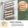 Longhuo 60 Grid Container, 2 Pack Egg Holder for Fridge,