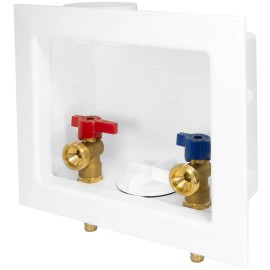 EFIELD Washing Machine Outlet Box , 1/4 Turn Brass Valves , 1/2" Crimp Pex Inlet