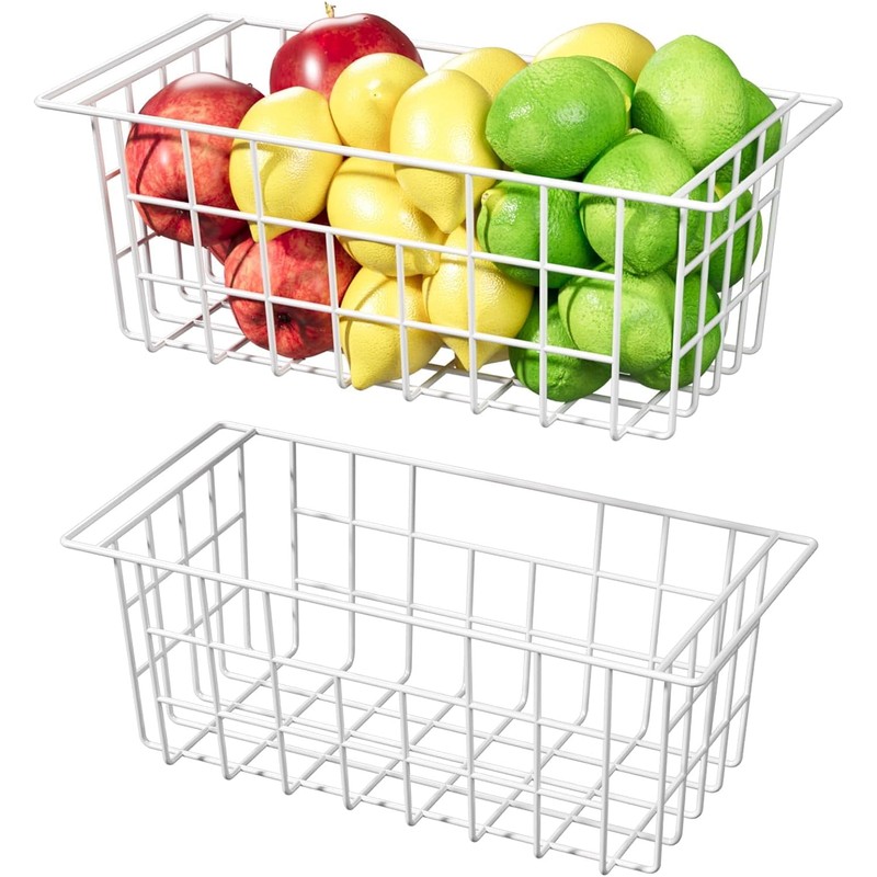 Slideep Chest Freezer Organizer Bins 16.5 Inch, Deep Upright Freezer