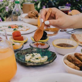 HOFMEISTER® Cooking Spoon, Spatula & Lifter Made of Elegant Cherry Wood, Heat-Resistant, Antibacterial, No Plastic, Will Not Scratch the Pot, Made in Europe, for Cooking & Baking