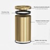 LEASYLIFE Small Trash Can with Flipping Lid，Gold Bathroom Trash can