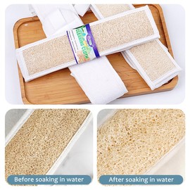 Koonafy Back Scrubber Exfoliating Loofah for Shower, Natural Luffa Loofah Bath Sponge Body Scrubber, Back Exfoliator Strap Scrubbing, Loofah Sponge for Women and Men (Back Washer)