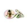 QWORK 3/8"-16 Iron Plate Nut, 12-Piece Set T-nut with Round