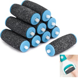Scholl Callus Remover Pack of 10 Replacement Rollers - Extra Coarse for Velvet Smooth - For Removing Hard Skin - Pedicure Foot Care Set