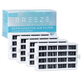 Breeze by MAYA W10311524 Refrigerator Air Filter Replacement for Whirlpool, W10311524, AIR1, Maytag, Kitchenaid and Jenn-Air, FreshFlow Air Filter (4 Pack) - Whirlpool Replacement Air Filter by MAYA.