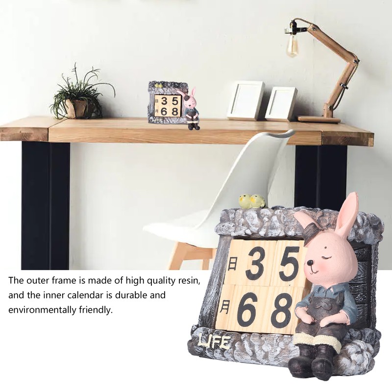 Innovative Rabbits Cabin Calendar Decorative TV Cabinet Decoration for Wedding