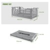 Vivikivi 4-Pack Plastic Crates for Storage, Collapsible Storage Crates Stackable,