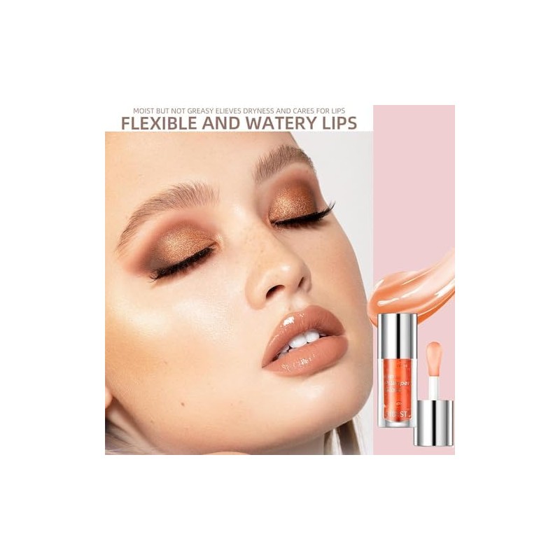 Aceite Labial, Brillo Labial Voluminizador, Cuidado de Los Labios,3