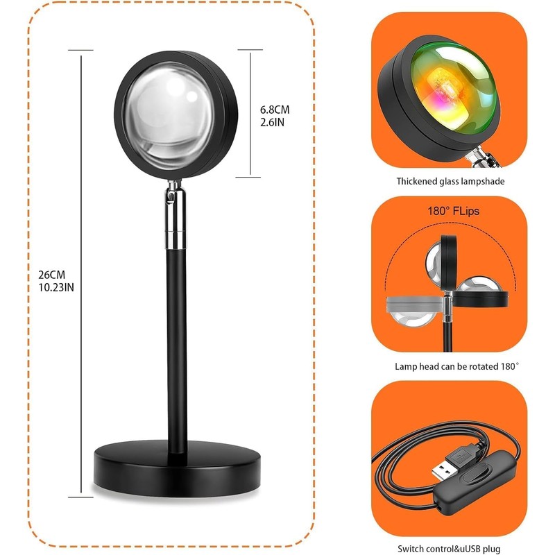 Sunset Lamp Projection with App & Remote Control – 16M