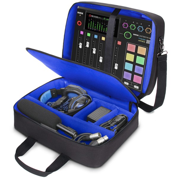 USA Gear Audio Mixer Case - Podcast Mixer Travel Case