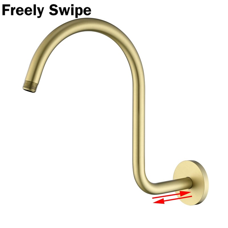 RANDOM S Shaped Shower Head Riser Pipe,Goose Neck Shower Arm