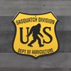 US Sasquatch Division Dept. Metal Wall Sign Bigfoot Man Cave