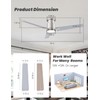 CJOY Ceiling Fan with Lights, 52 Inch Low Profile Ceiling